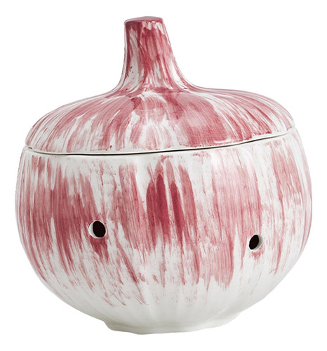 Garlic Keeper Garlic Cellar Pot Canister Rojo 14cmx13cm