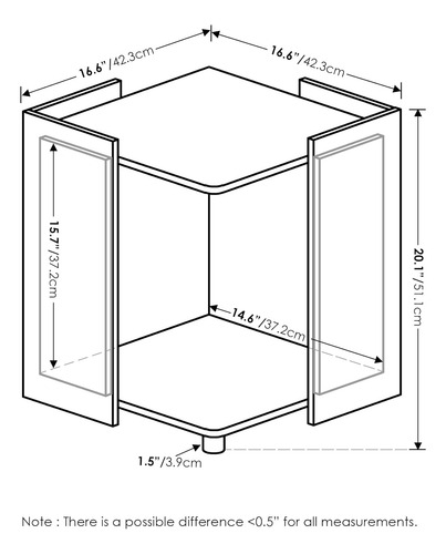 Mesa Auxiliar Multiusos Con Almacenamiento Americano Cubo