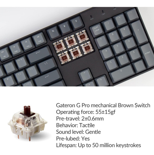Keycron K10 Diseño De Tamaño Completo Bluetooth Teclado De J