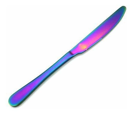 Cubiertos Jashii De Acero Inoxidable Color Tornasol 24 Pzs