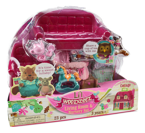 Lil Woodzeez Salón Y Nursery Set  se Puede Utilizar C.