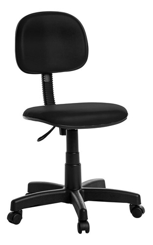 Cadeira de escritório GoldFlex GF2019  preta com estofado de couro sintético