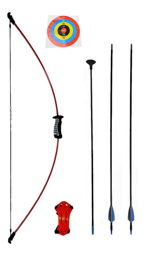 Arco y flecha de juguete Wortec ARFL001  color rojo -
