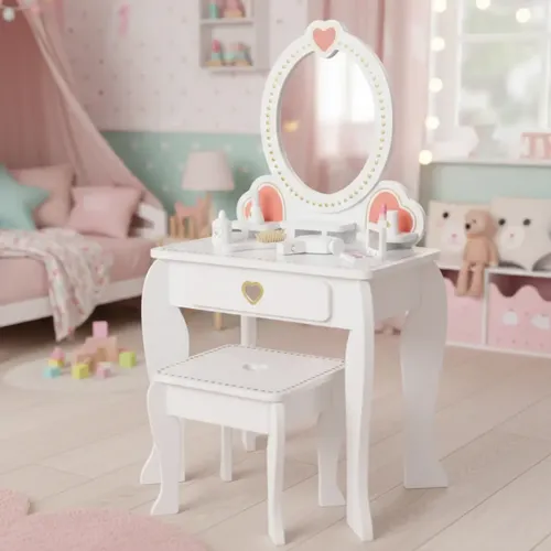 Rainbow Ruby Vanity Salón De Belleza – Set De Belleza Portátil Con Figura Ruby, Accesorios De Peinado Y Maquillaje Para Jugar