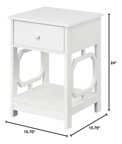 Convenience Concepts Omega Mesa Auxiliar De 1 Cajón Con