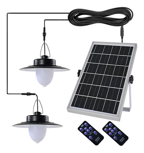 Luz Colgante Solar Led, Sensor Pir, Control Remoto Ajustable