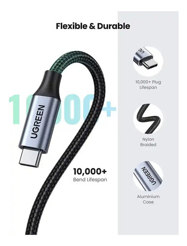Cable Extensión Ugreen Usb C 3.1 Gen 2, Macho A Hembra, 1m