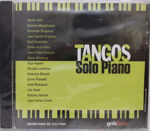 Varios  Tangos Solo Piano Cd Nuevo 2005 Argentina 