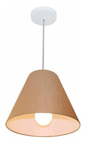 Lustre Pendente Cone Md-4028 30x12cm Palha - Bivolt