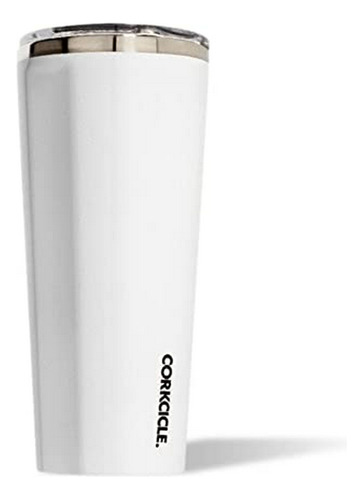 Taza De Viaje Corkcicle 24 Oz, Aislamiento Triple, Blanco Br