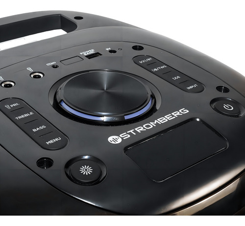 Parlante Inalámbrico Portatil Stromberg Vibe Negro Bluetooth con Luces y Ecualizador Digital