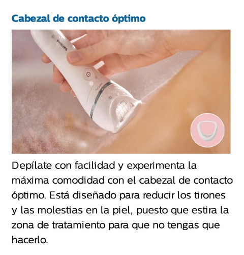 Imagen 9 de 10 de Depiladora Philips Inalámbrica +6 Accesorios Bre715