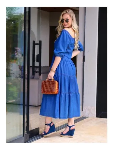 Vestido jeans best sale cigana