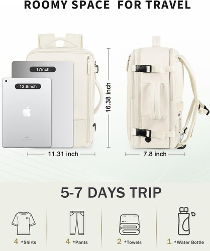 Mochila De Viaje Extragrande Hanples Para Mujer Como Pers...