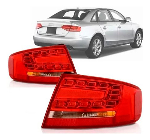 Par Lanterna Audi A4 2009 2010 2011 2012 Com Led