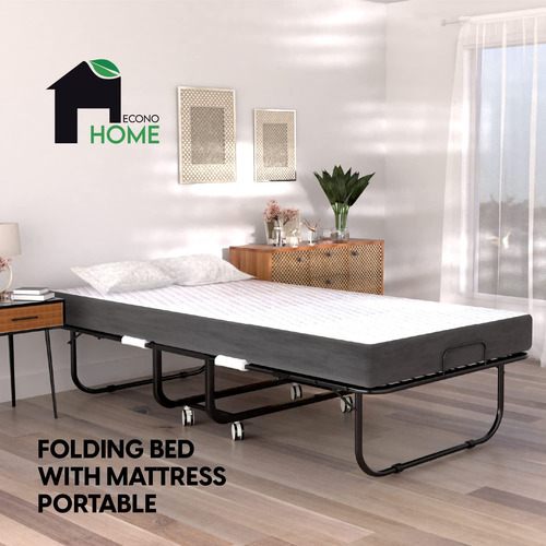 Cama Plegable Individual Con Colchón De Espuma Viscoelástica