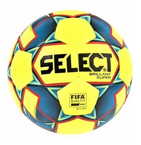 Select Brillant Super Balón De Fútbol, Amarillo/azul/rojo