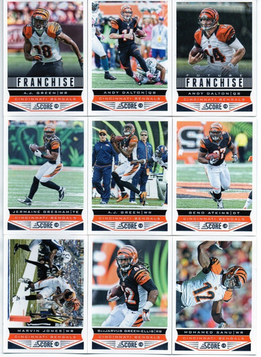 2013 Score Complete Set Cincinnati Bengals ( 9 ) 