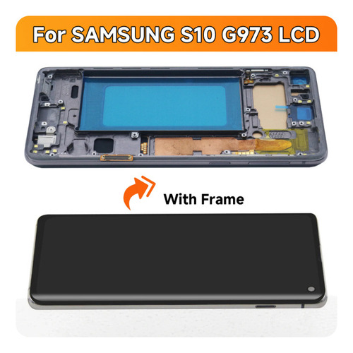 Lanjing Tela Oled + Moldura Para Samsung S10 G973f G973