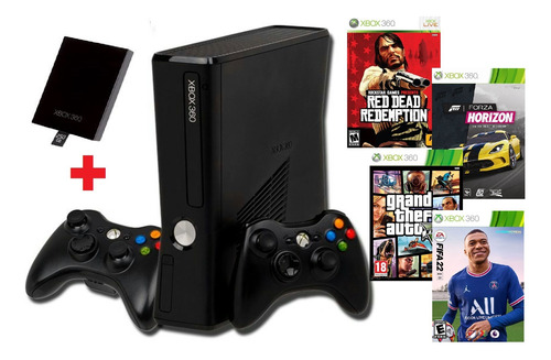 Xbox 360 Completa Rgh Con Disco Duro Y Garantia 