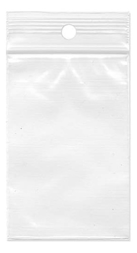 Zipper Reclosable Plastic Bags, 2 Mil With Hang-hole, 2...