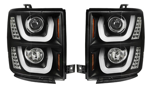 Faros Silverado 1500 Dlr Led 2015 2016 2017 2018 