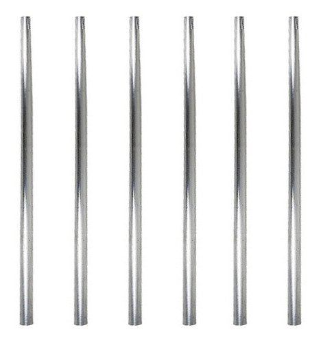 Imagem 1 de 7 de Cano Aluminio Zma 100cm Rodoar Kit Com 6