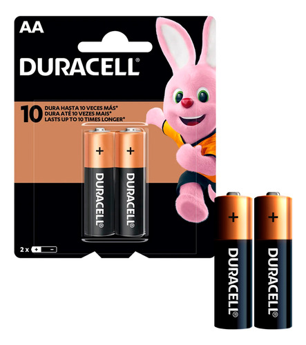 Pilas Aa Lr6 X2 1.5v Alcalina Duracell Dura Mas Mucho Mas