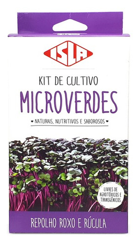 Kit De Cultivo Microverdes De Repolho Roxo E Rúcula Isla
