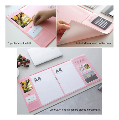 Mouse Pad Multifuncional Com Armazenamento E Calendário Para