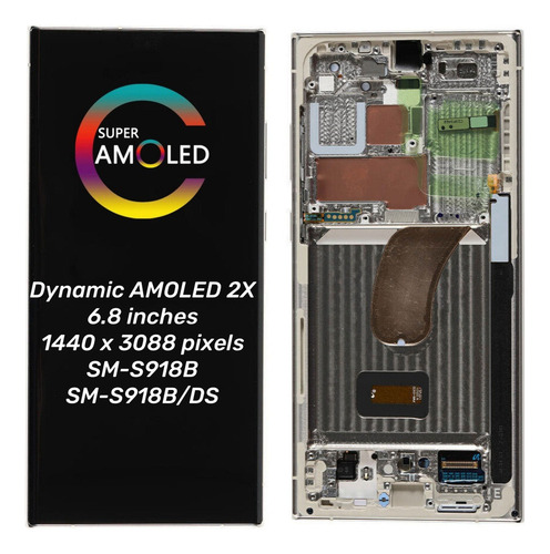 A Pantalla Lcd Amoled Con Marco Para Galaxy S23 Ultra S918ub