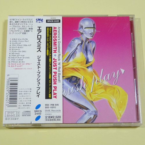 Aerosmith - Just Push Play Cd Japones + Sticker P78