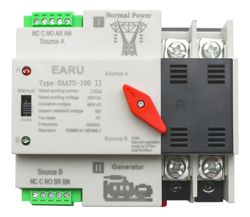 Selector De Transferencia Doméstica Solar Dual.