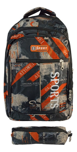 Mochila Con Lapicera Unisex Sport Escolar Viaje Casual 