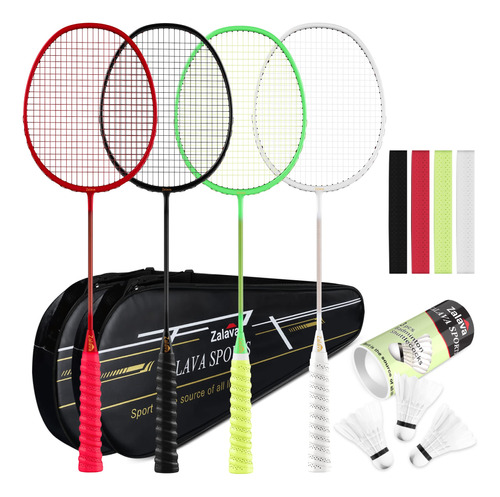 Raqueta Badminton Zalava Profesional Ligera 4 S Fibra