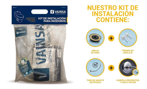 Kit: Tubo De Abasto, Anil Cera, Pernos Anclaje Blanco Vainsa