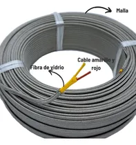 Comprar 50 Mts Cable Termopar Tipo K Fibra Y Malla 20 Awg
