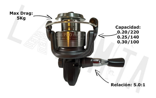 Reel Frontal Okuma Exide Pro Exp 30 Carrete Metálico Variada Gris Derecho/izquierdo