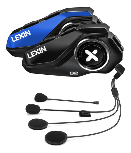 Lexin Auriculares Bluetooth Para Motocicleta, 2 Unidades G2