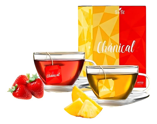 Suplemento de té Functional Tea Fit para desinflar, termogénico, extra fuerte y adelgazante, sabor a piña y fresa en una caja de 90 g
