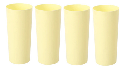 Vaso Trago Largo X 20 Pastel Perlado Colores Cotillon Fiesta Color Pastel Amarillo