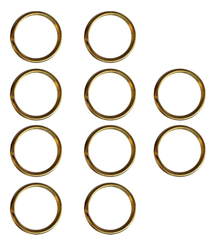 10 Piezas De Anillos De Latón De Llavero Accesorio De 25mm