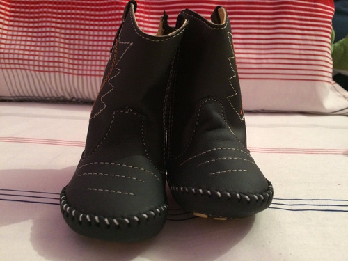 Zapatos De Bebe - Bota Vaquera Negra