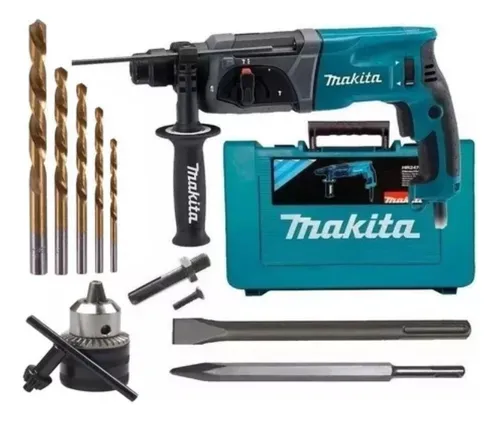 comprar Martelete Eletropneumático Makita Profissional HR2470 azul com 800W de potência 127V