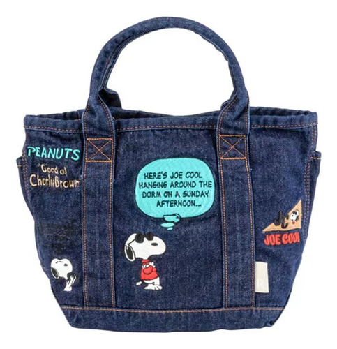 Bolso De Mezclilla Con Dibujos Animados Lindos Bordados