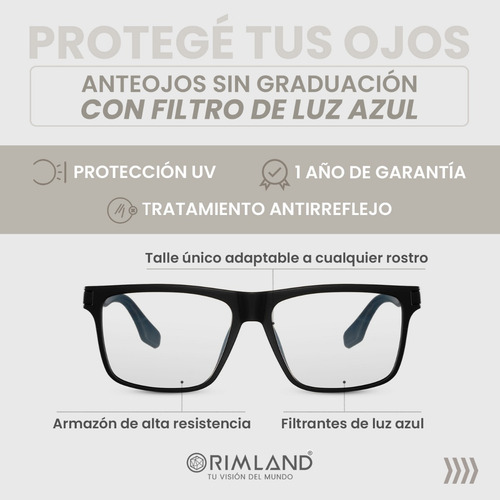 Filtro Luz Azul Marcos Anteojos Rimland Tenerife