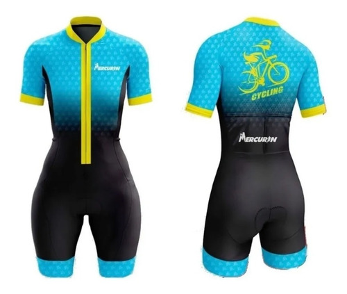 Uniforme Enterizo Para Dama De Ciclismo, Mercurin