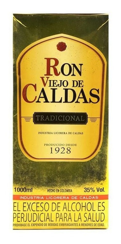 Ron Viejo De Caldas 1 Litro - Ml A $74 - mL a $66