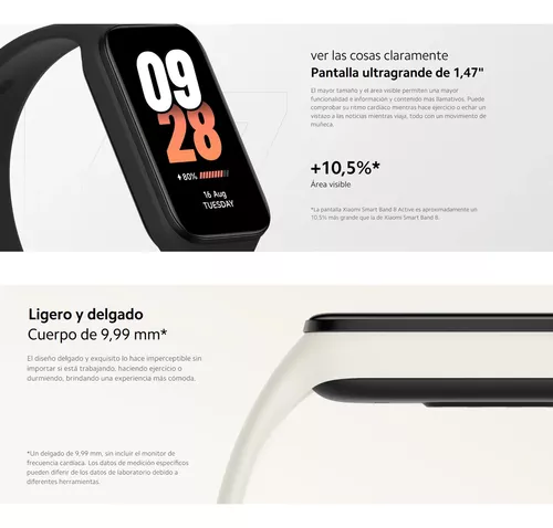 Pulsera Inteligente Xiaomi Smart Band 8 Active  Pixel Tech  Colombia【Productos de Tecnología】