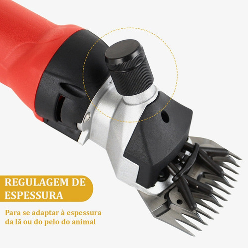 Máquina Tosar Tosquiadeira Carneiro Ovino Ovelha 220v Cor Vermelho